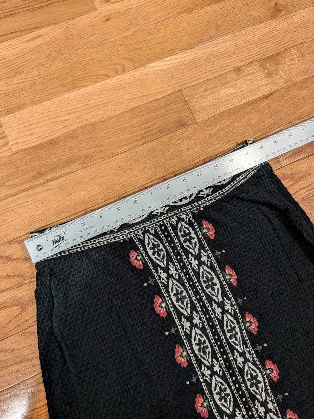 Farm Rio Mixed Print Black Maxi Skirt Ribbed Floral Knit NWT Medium - Picture 14 of 15